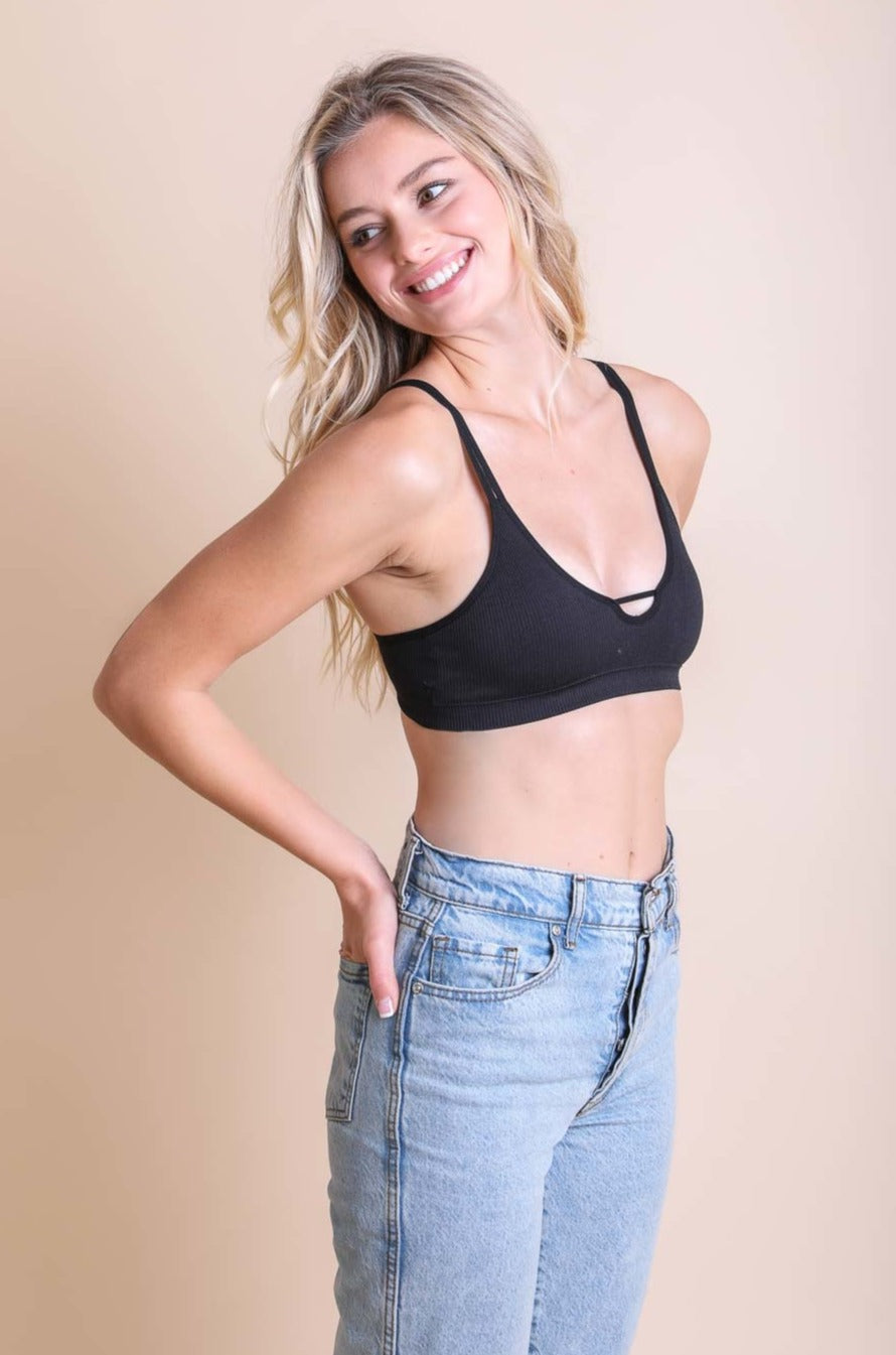 Ribbed Keyhole Bralette - NeoKira Unlimited