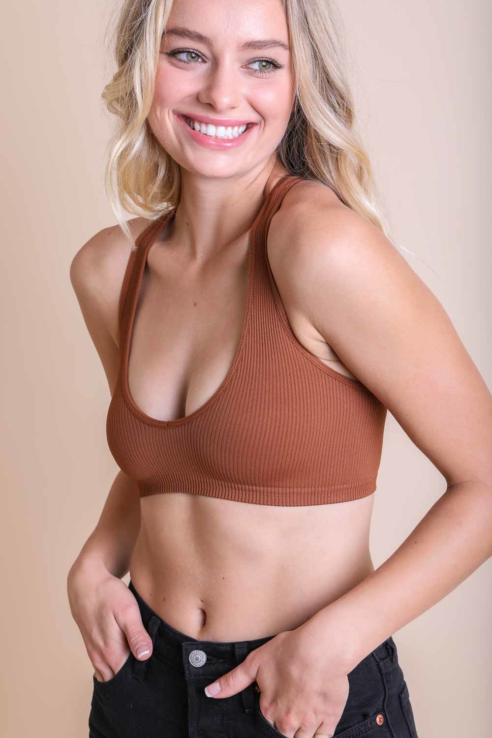 Ribbed Racerback Bralette - NeoKira Unlimited