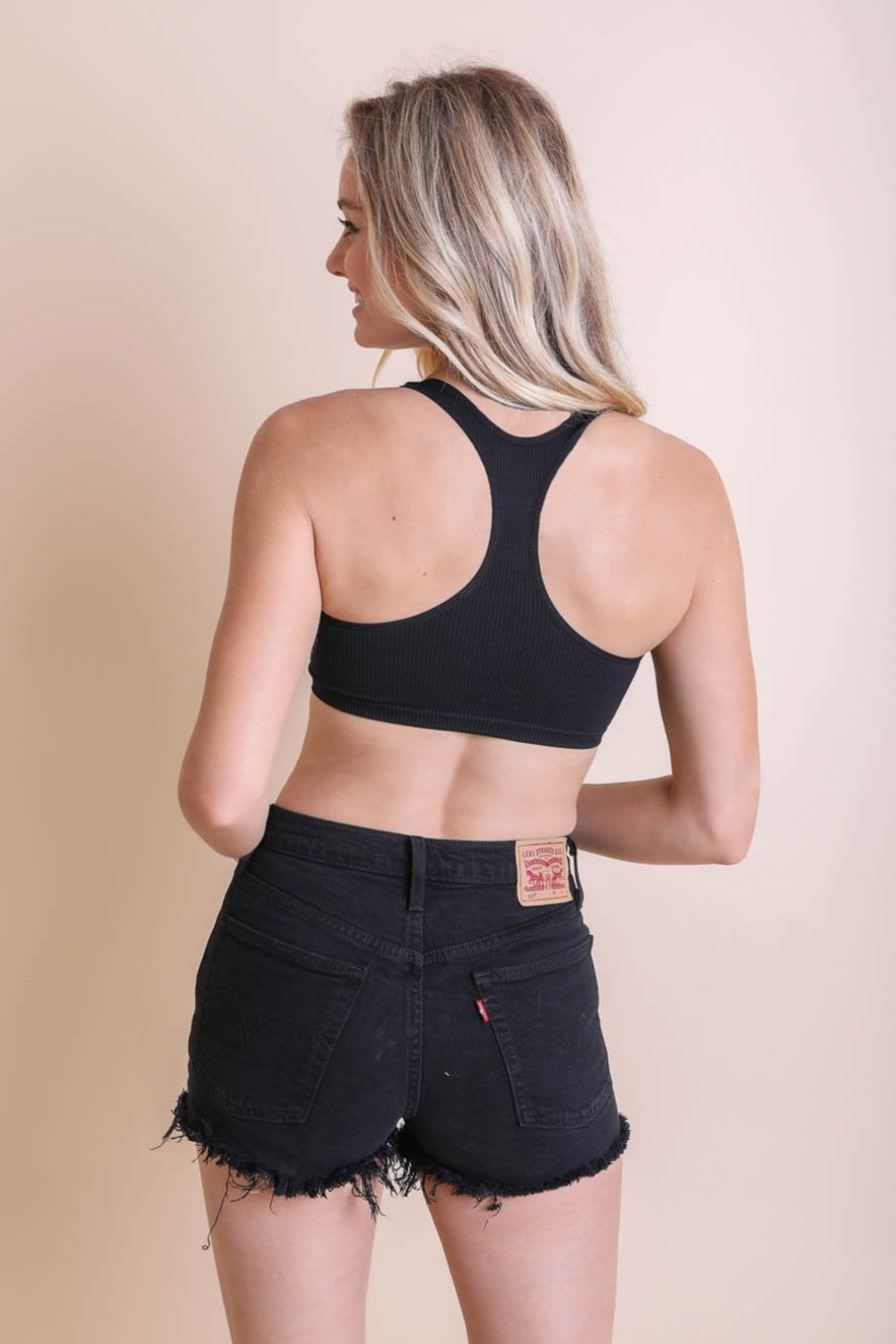 Ribbed Racerback Bralette - NeoKira Unlimited