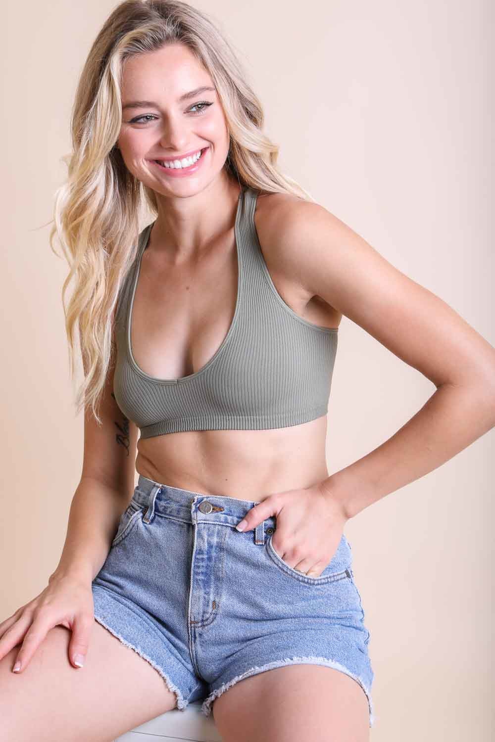 Ribbed Racerback Bralette - NeoKira Unlimited