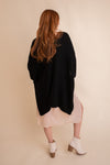 Ridged Rib Knit Ruana Ponchos Leto Collection   