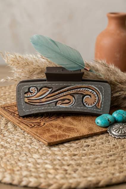 Swirl Pattern Hair Claw Clip – Ornate & Stylish - NeoKira Unlimited