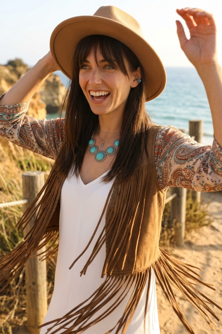 La Floraison Silver Plated Turquoise Boho Coastal Necklace - NeoKira Unlimited