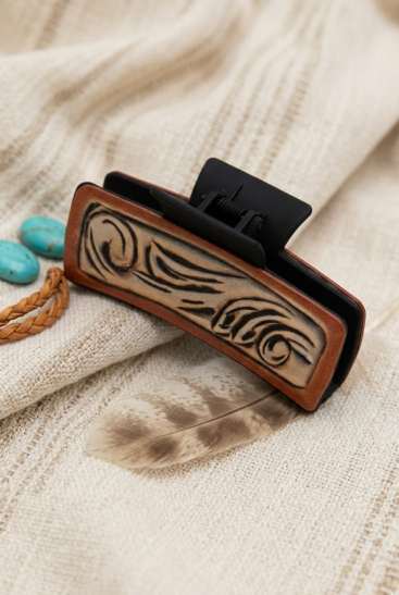 Windy Desert Hair Claw Clip – Unique Swirl Styling Accessory - NeoKira Unlimited