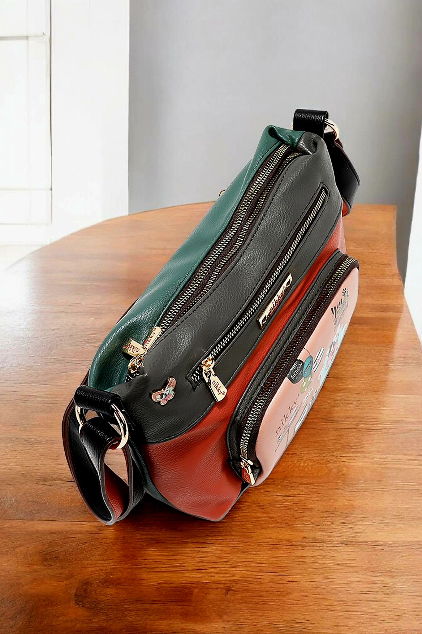 Nicole Lee USA Eco-Leather Adjustable Strap Crossbody Bag - NeoKira Unlimited