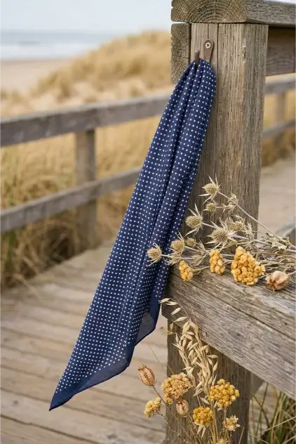Minimal Dot Printed Square Scarf for Women Daily Styling - NeoKira Unlimited