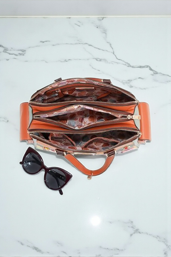 Nicole Lee USA Sun and Sand Vegan Leather Handbag Tropical Chic - NeoKira Unlimited