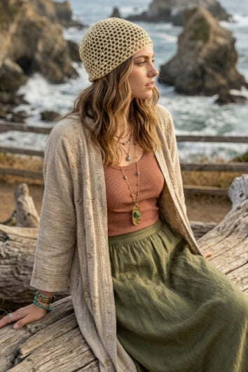 Boho Sparkle Sequin Crochet Mesh Beanie – Party Ready - NeoKira Unlimited