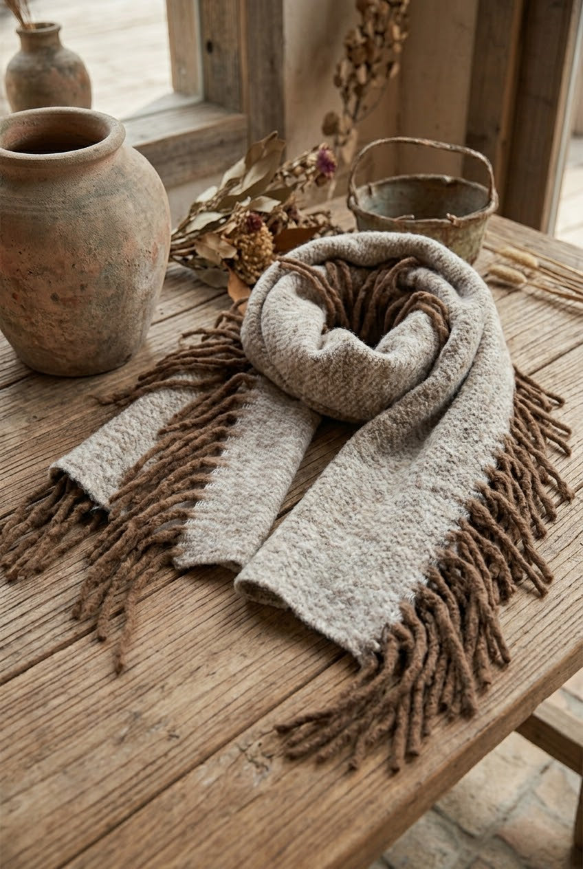 Women Thick Knit Chunky Tassel Winter Scarf Shawl Wrap - NeoKira Unlimited