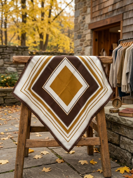 Minimal Square Frame Printed Multi-use Scarf for Women - NeoKira Unlimited