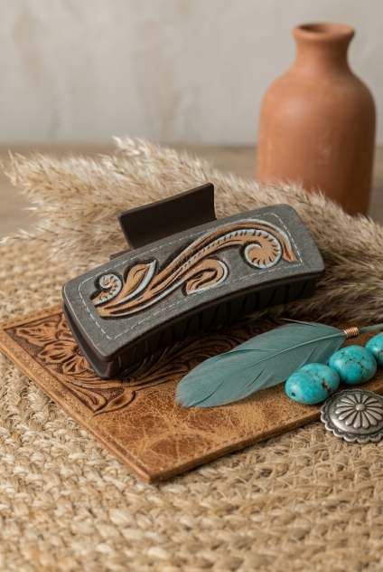 Swirl Pattern Hair Claw Clip – Ornate & Stylish - NeoKira Unlimited