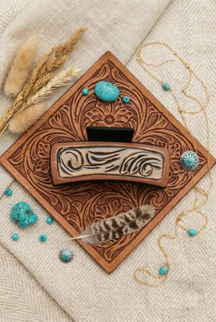 Windy Desert Hair Claw Clip – Unique Swirl Styling Accessory - NeoKira Unlimited
