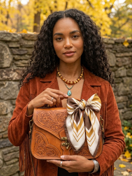Minimal Square Frame Printed Multi-use Scarf for Women - NeoKira Unlimited