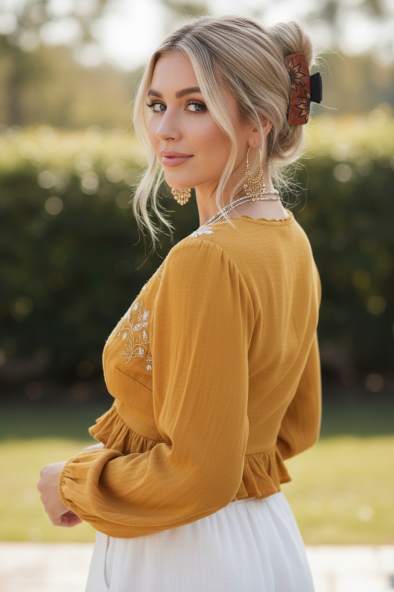 Dainty Sunflower Hair Claw – Floral Clam Clip for Stylish Hairdos - NeoKira Unlimited