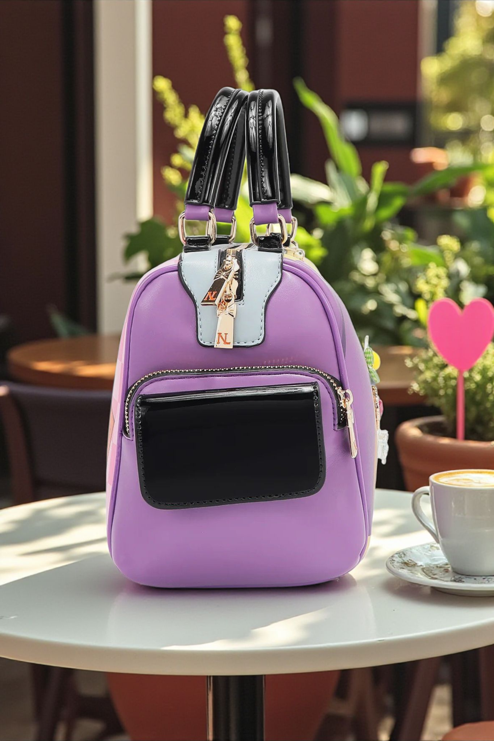 Nicole Lee USA Nail Polish Vegan Leather Handbag Pastel Chic - NeoKira Unlimited