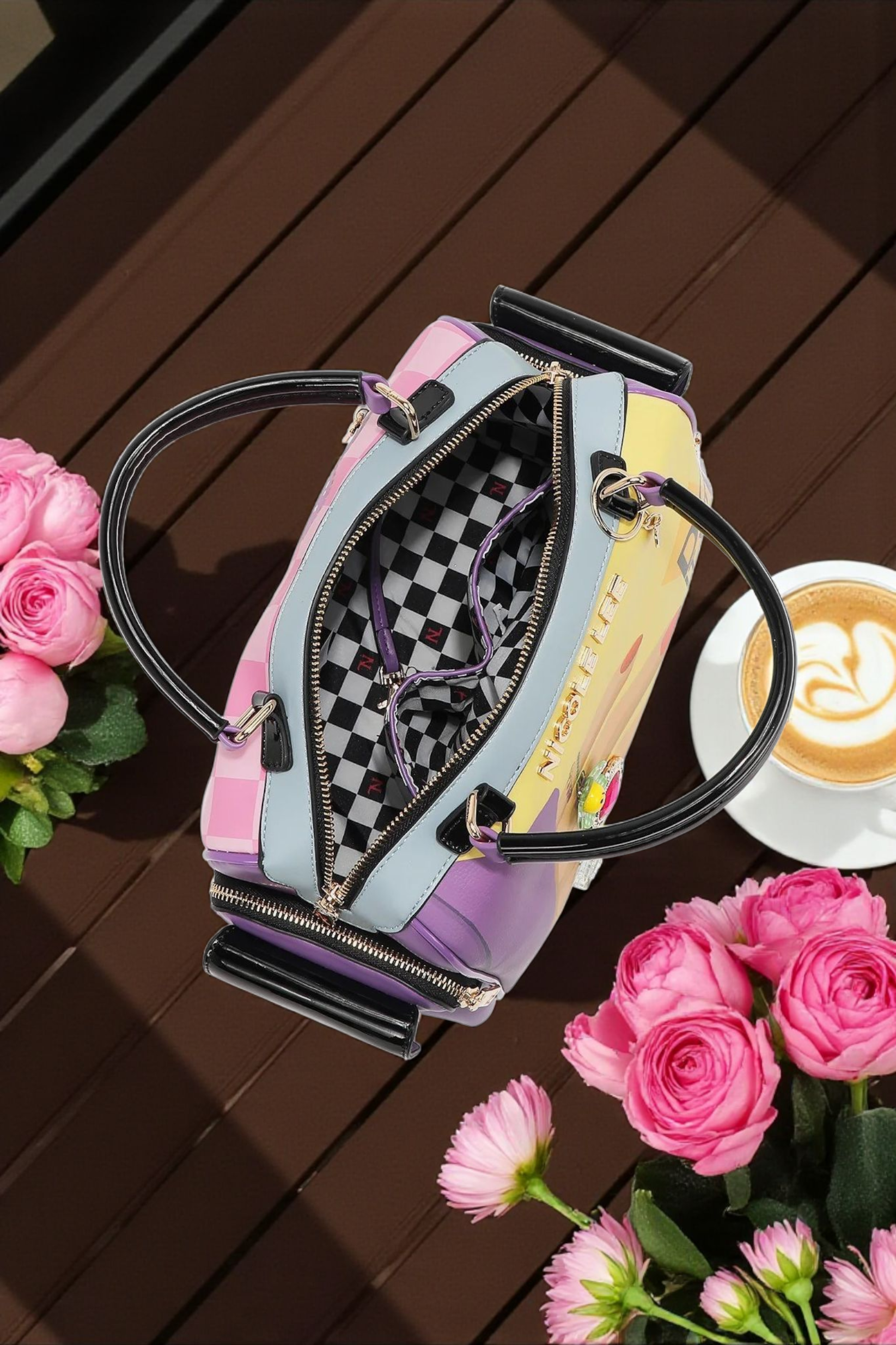 Nicole Lee USA Nail Polish Vegan Leather Handbag Pastel Chic - NeoKira Unlimited