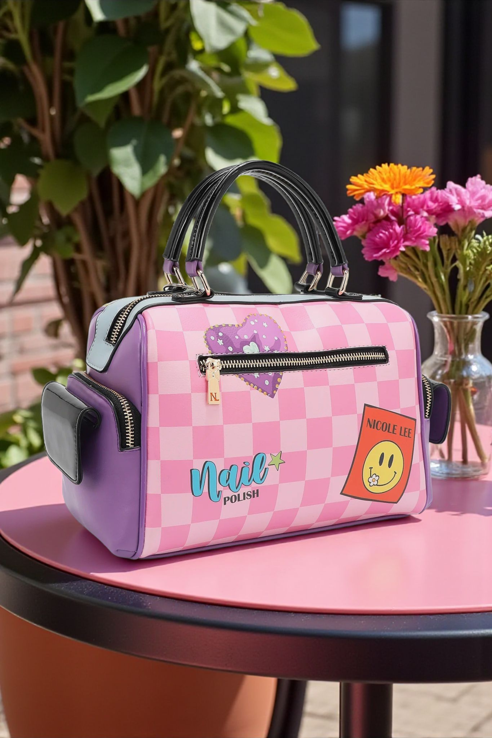 Nicole Lee USA Nail Polish Vegan Leather Handbag Pastel Chic - NeoKira Unlimited