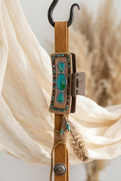 Turquoise Dream Hair Claw – Stylish Stone-Inspired Hair Accessory - NeoKira Unlimited