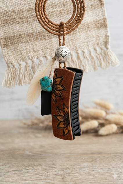 Dainty Sunflower Hair Claw – Floral Clam Clip for Stylish Hairdos - NeoKira Unlimited