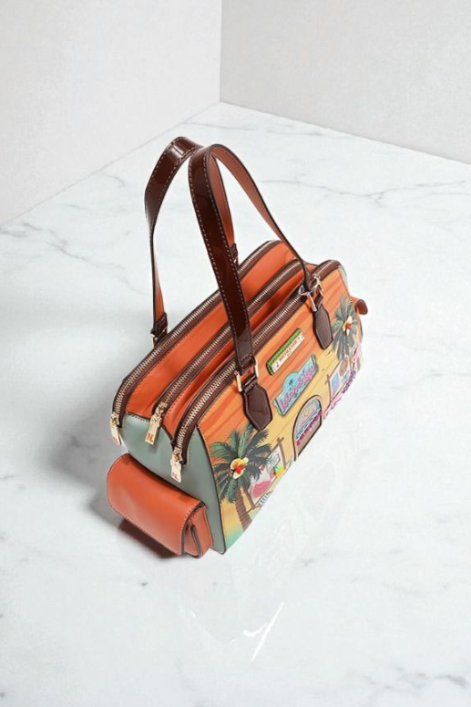 Nicole Lee USA Sun and Sand Vegan Leather Handbag Tropical Chic - NeoKira Unlimited