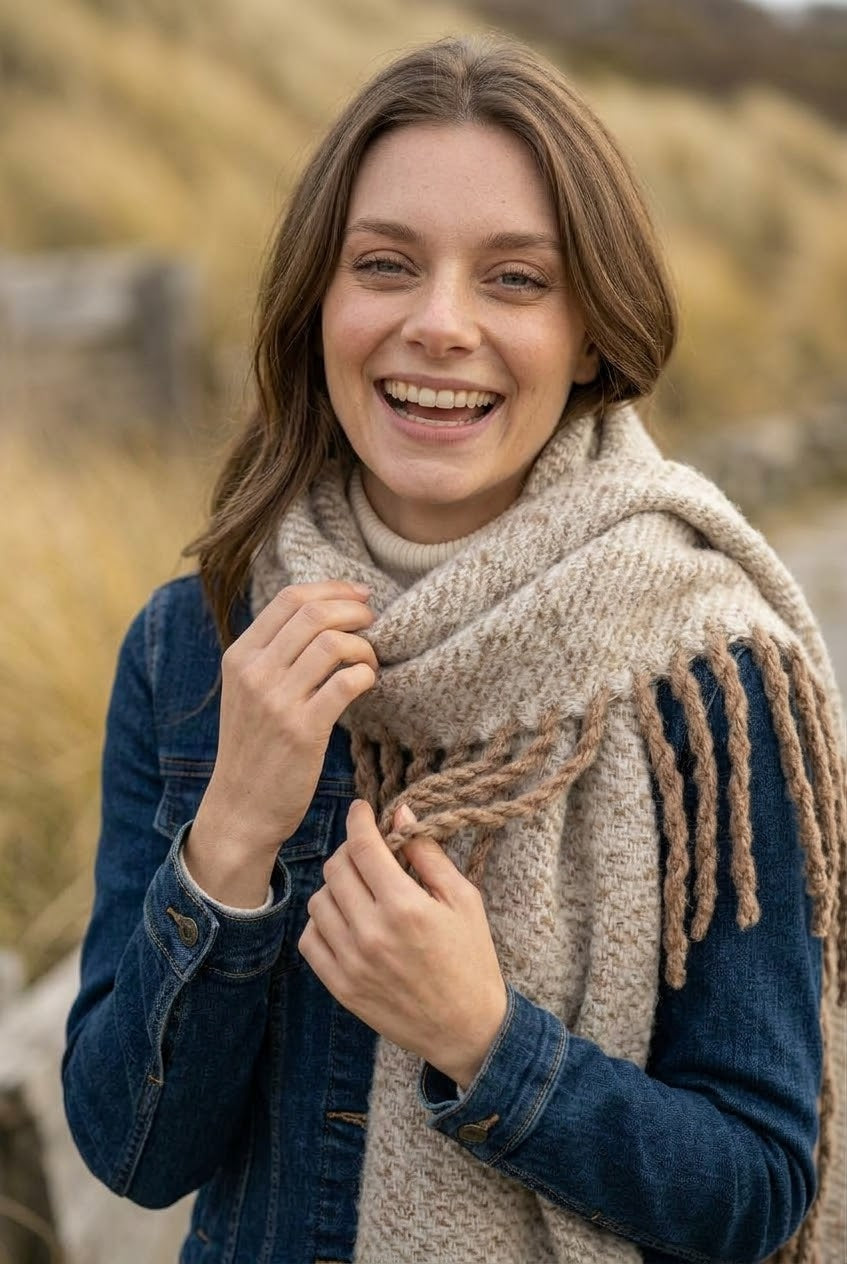 Women Thick Knit Chunky Tassel Winter Scarf Shawl Wrap - NeoKira Unlimited