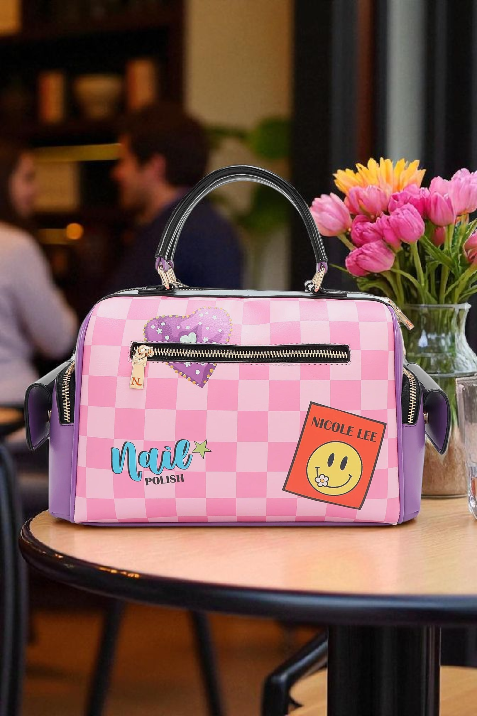 Nicole Lee USA Nail Polish Vegan Leather Handbag Pastel Chic - NeoKira Unlimited