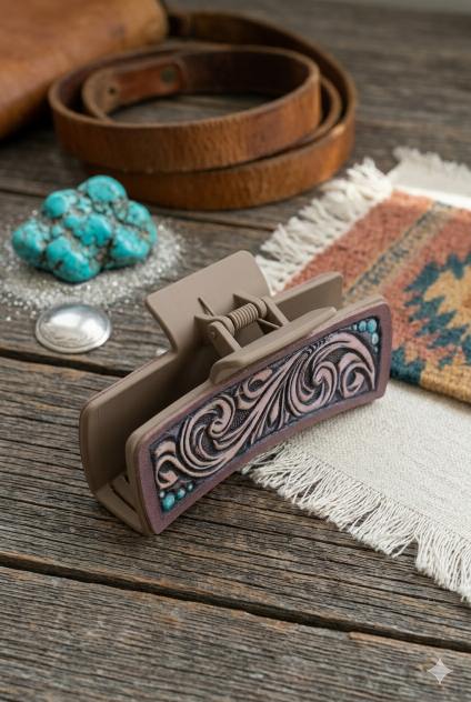 Bloom Ridge Hair Claw – Floral Clam Clip for Secure Hair Styling - NeoKira Unlimited