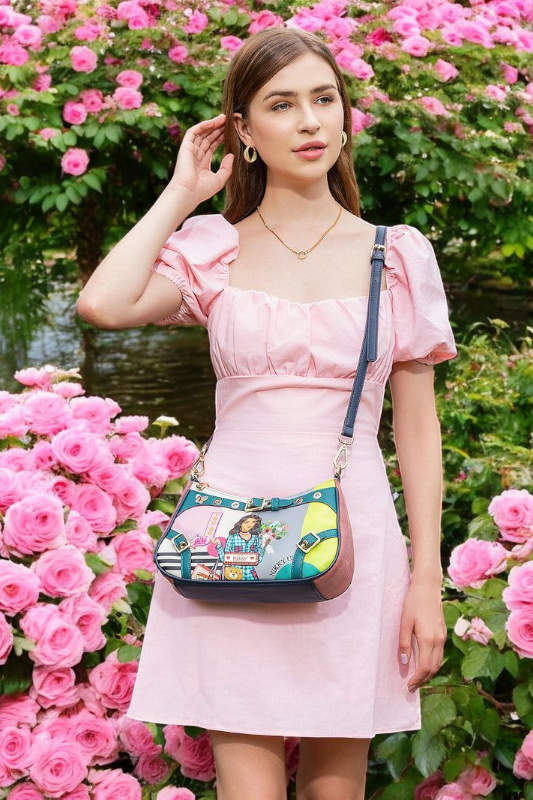 Nicole Lee USA Crescent Shaped Crossbody Bag - NeoKira Unlimited