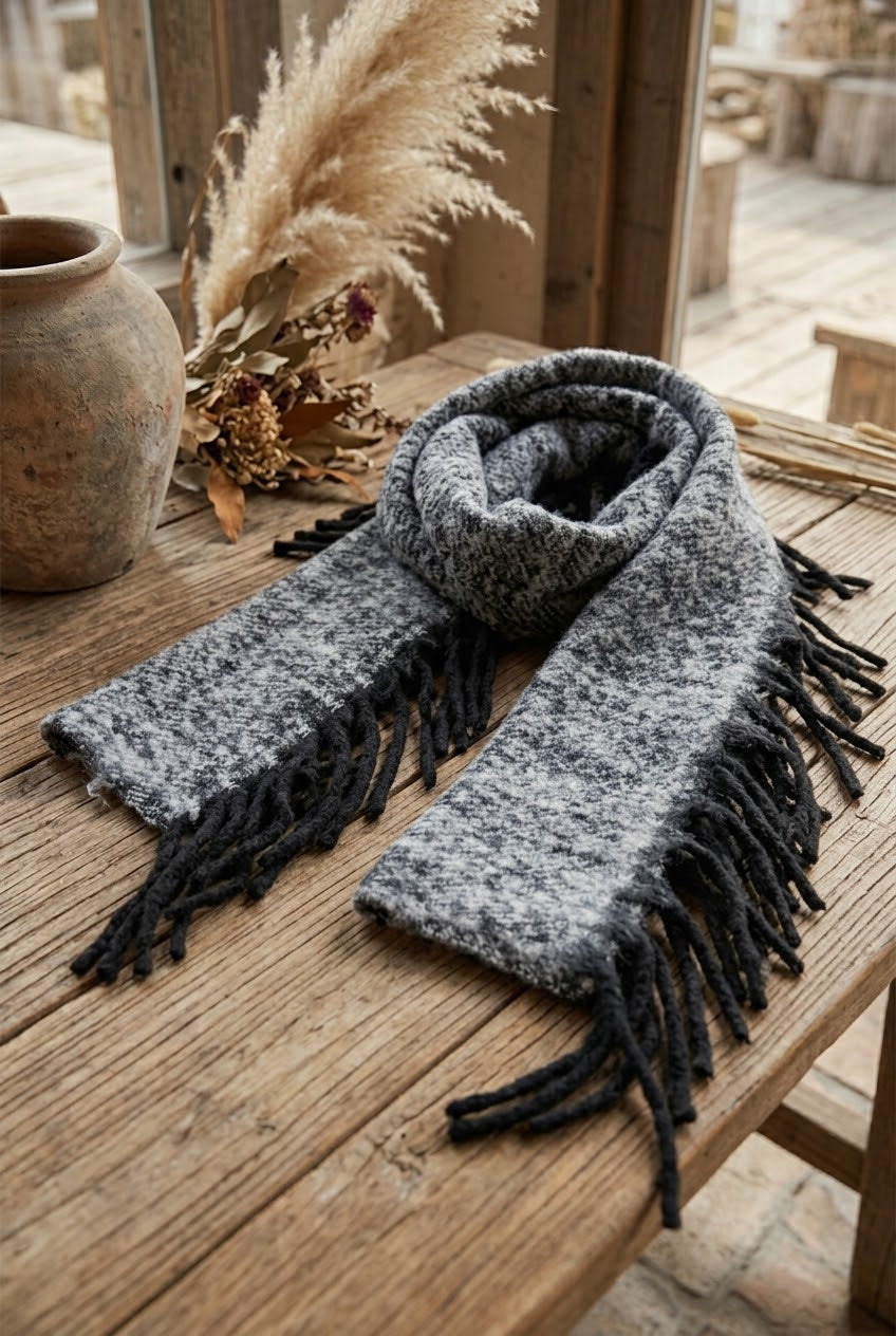 Women Thick Knit Chunky Tassel Winter Scarf Shawl Wrap - NeoKira Unlimited