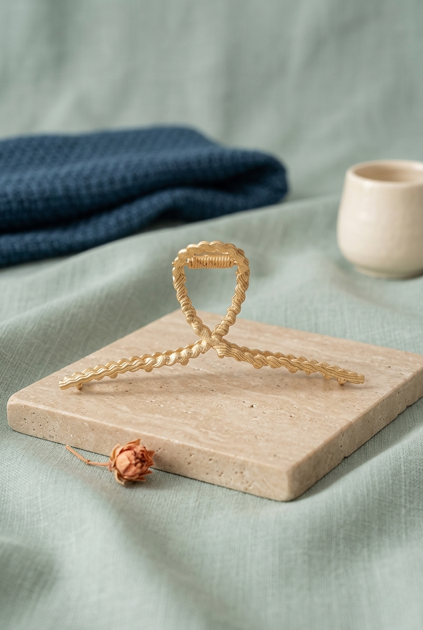 Twisted Braids Hair Claw Clip – Wood Grain Elegance - NeoKira Unlimited