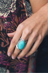 Robin's Egg Turquoise Ring Adjustable Ring Leto Collection   