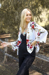 Rose Kimono Blazer White