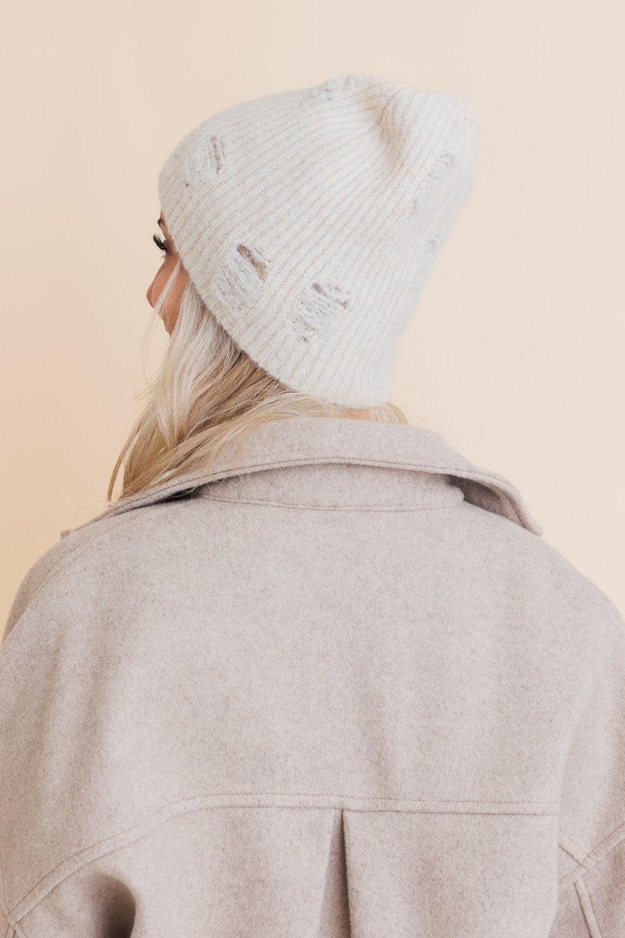 Rugged Edge Distressed Knit Beanie - NeoKira Unlimited