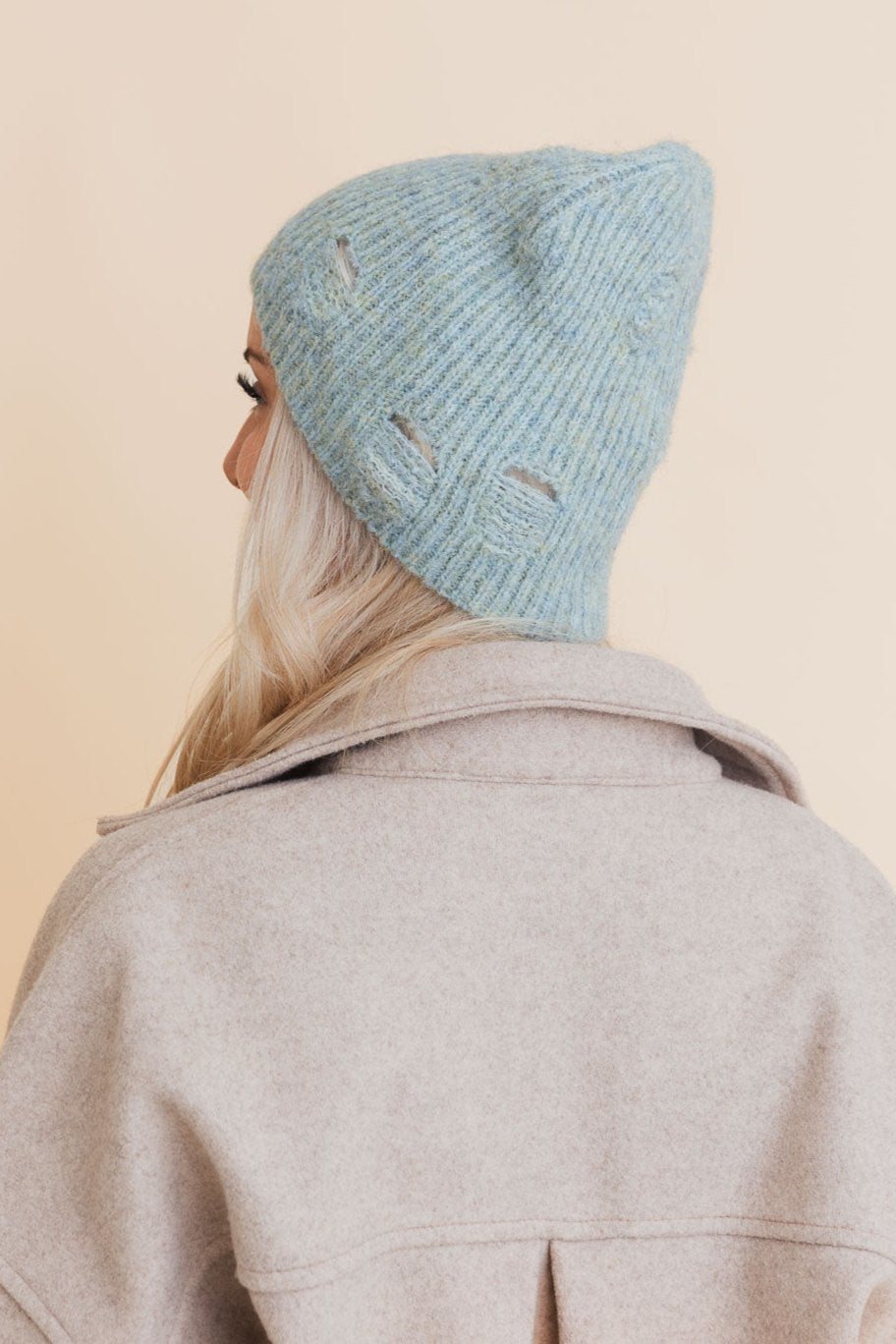 Rugged Edge Distressed Knit Beanie - NeoKira Unlimited