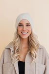 Rugged Edge Distressed Knit Beanie Beanies Leto Collection Ecru  