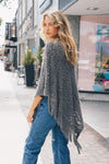 Scallop Lace Knit Poncho Ponchos