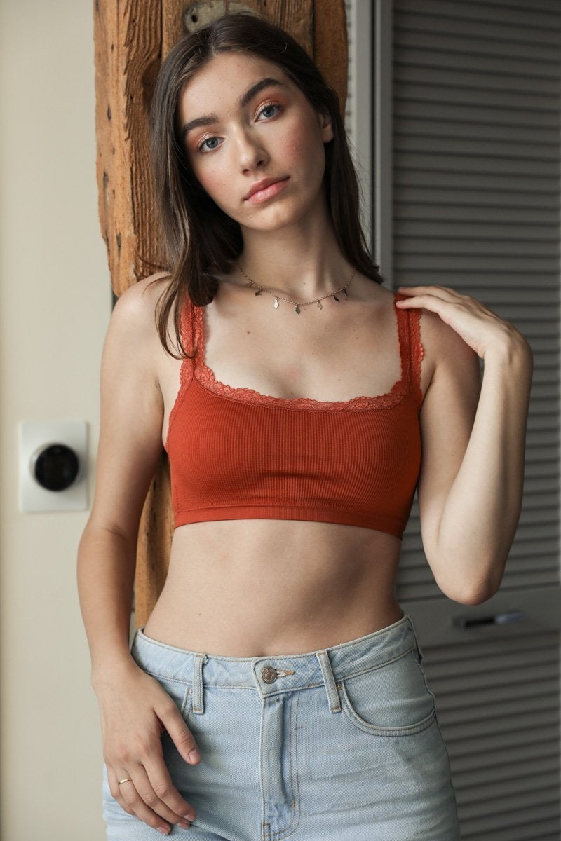 Seamless Lace Strap Bralette - NeoKira Unlimited