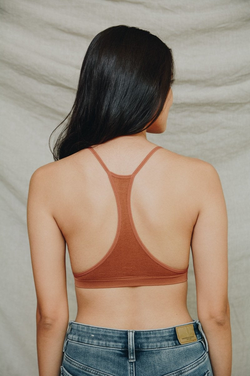 Seamless Lace Up Racerback Bralette Bralette Leto Collection   