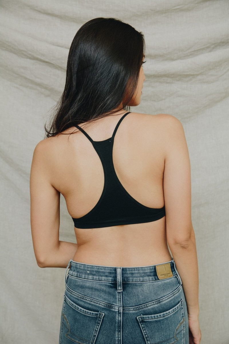 Seamless Lace Up Racerback Bralette Bralette Leto Collection   