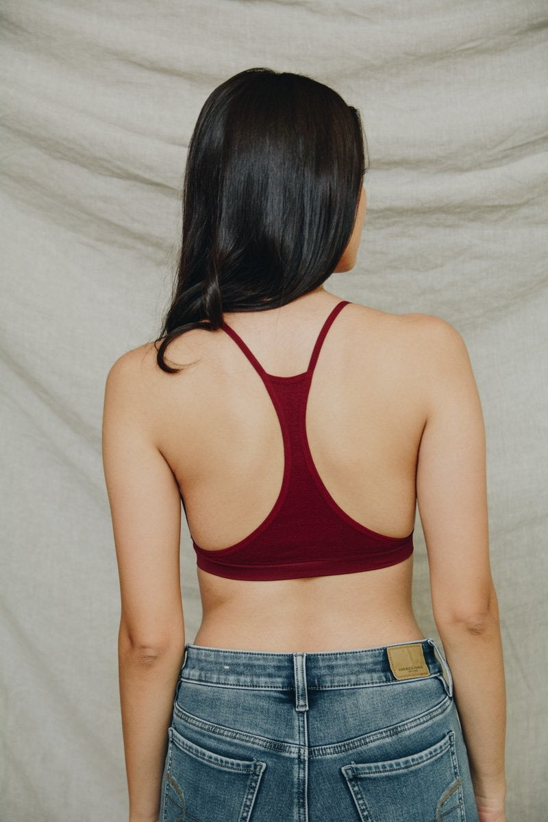 Seamless Lace Up Racerback Bralette Bralette Leto Collection   