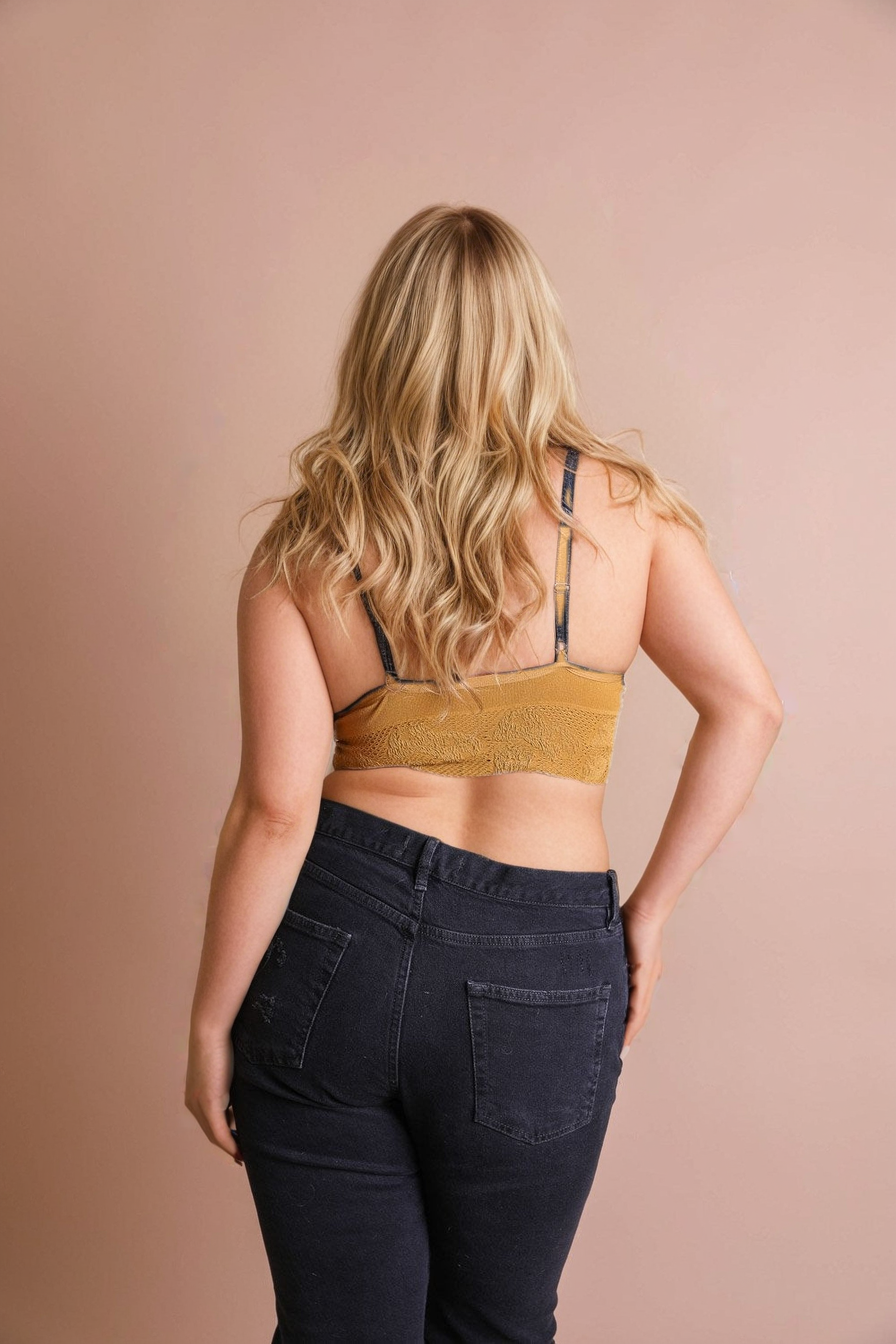 Seamless Padded Textured Brami Plus Size Brami Plus Leto Collection   