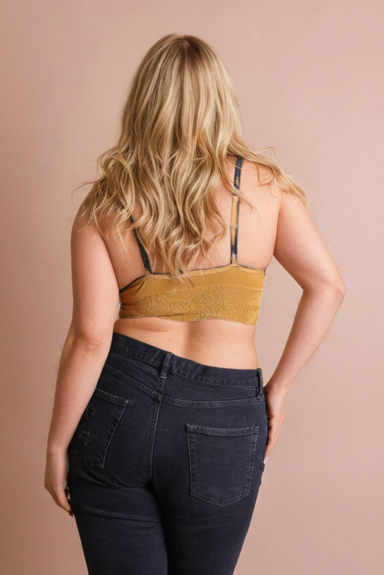 Seamless Padded Textured Brami Plus Size - NeoKira Unlimited