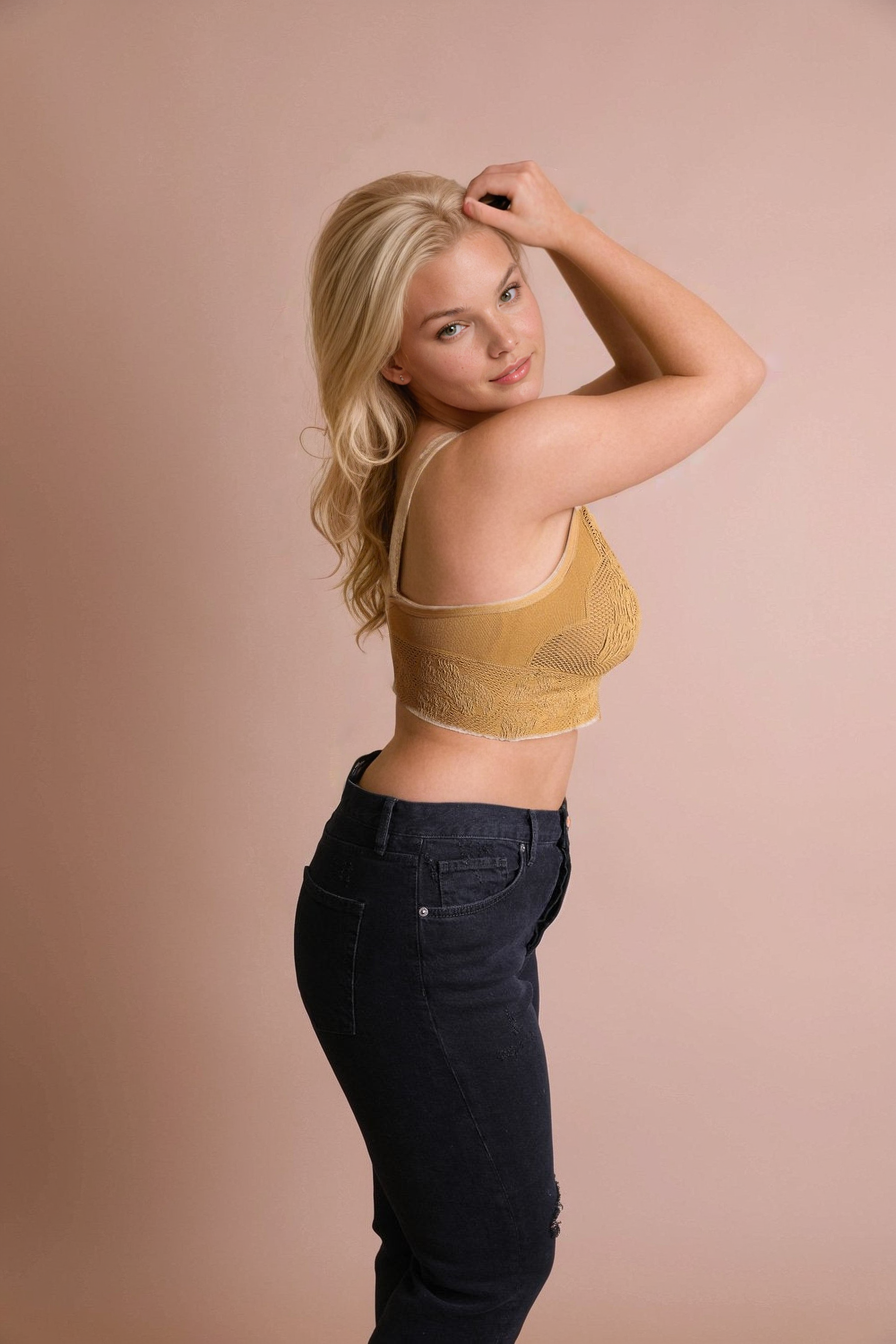 Seamless Padded Textured Brami Plus Size Brami Plus Leto Collection   