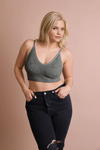 Seamless Padded Textured Brami Plus Size Brami Plus Leto Collection   