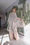 Sequin Frayed Kimono Kimono Leto Collection   