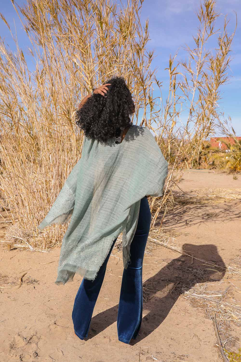 Sequin Frayed Kimono - NeoKira Unlimited