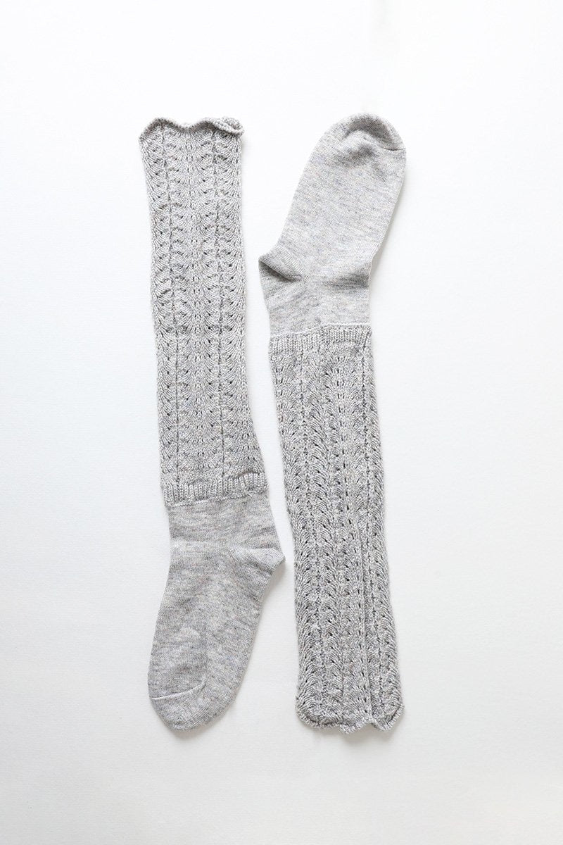 Shell Stitch Crew Socks Socks Leto Collection   