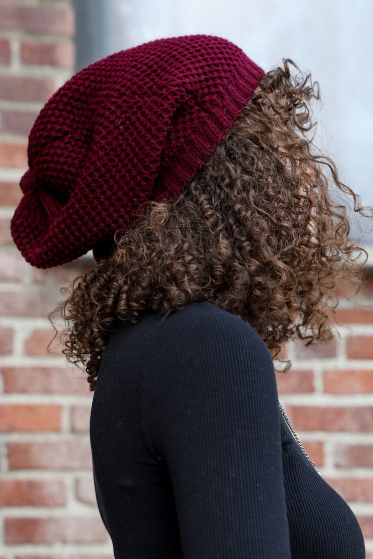 Slouch Waffle Knit Beanie - NeoKira Unlimited