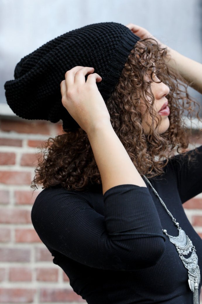 Slouch Waffle Knit Beanie - NeoKira Unlimited