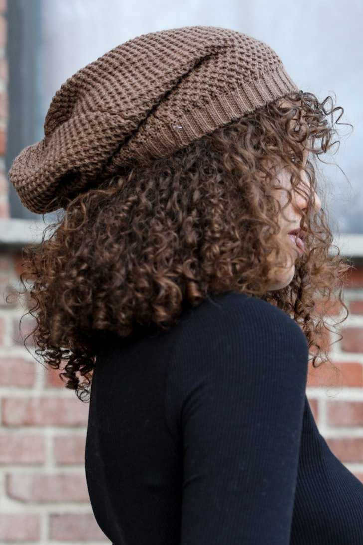Slouch Waffle Knit Beanie - NeoKira Unlimited